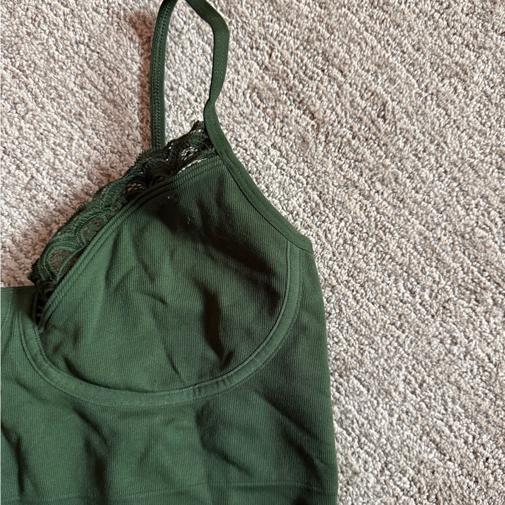 Aerie Deep Green Lace Bralette